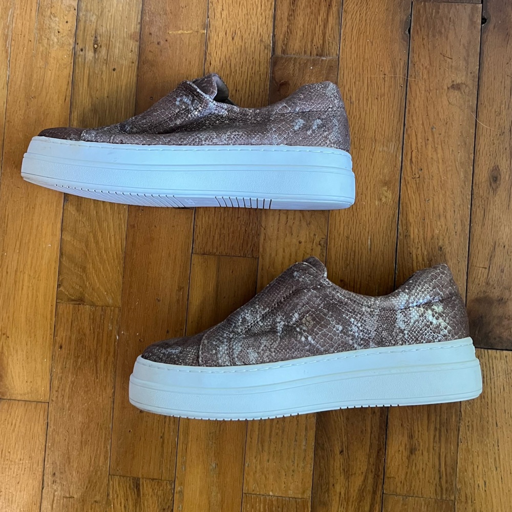 J Slides Slip On Platform Snake Print Embossed Sn… - image 2